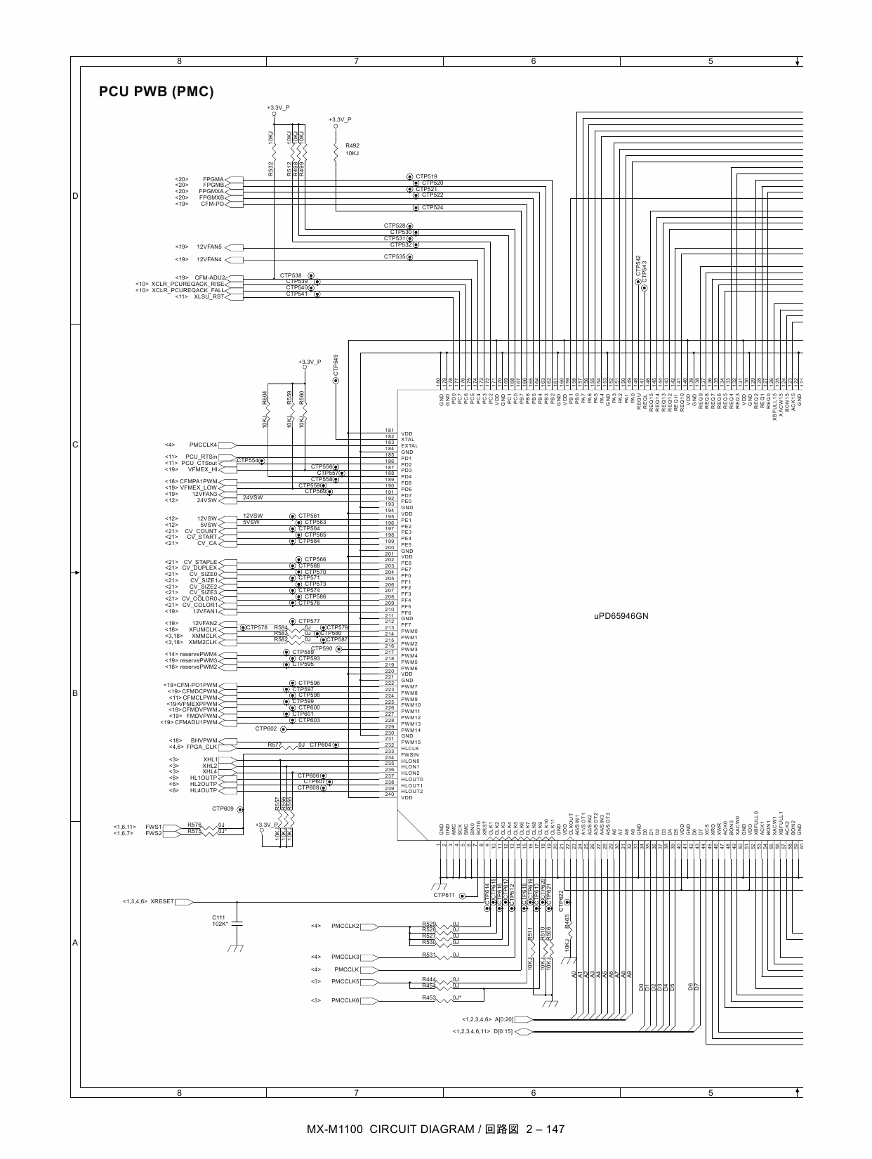 SHARP MX M850 M950 M1100 Circuit Diagrams-3